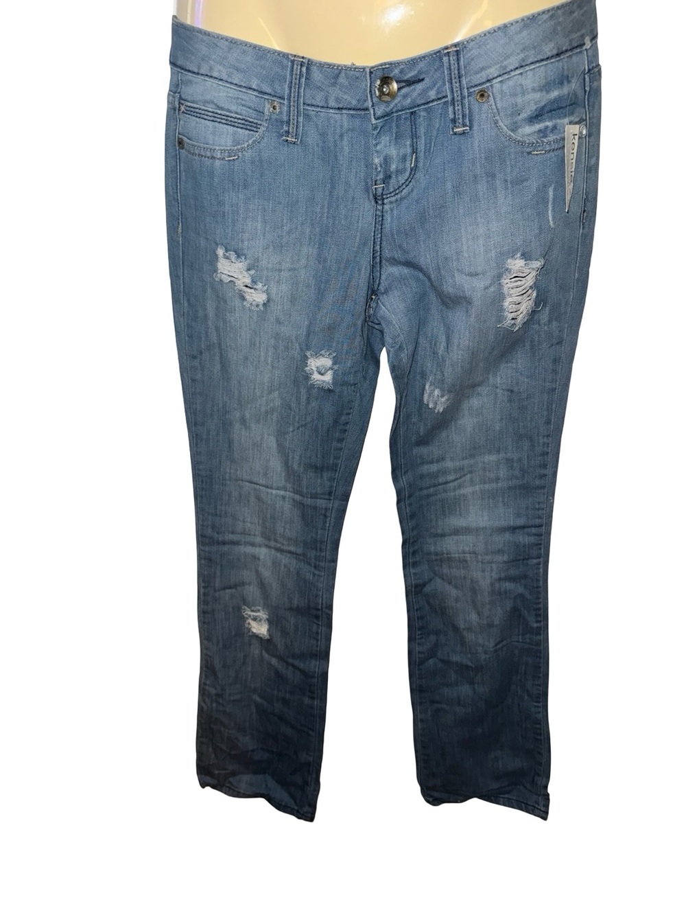 Y2K Kensie Light Blue Distressed Bootcut Jeans